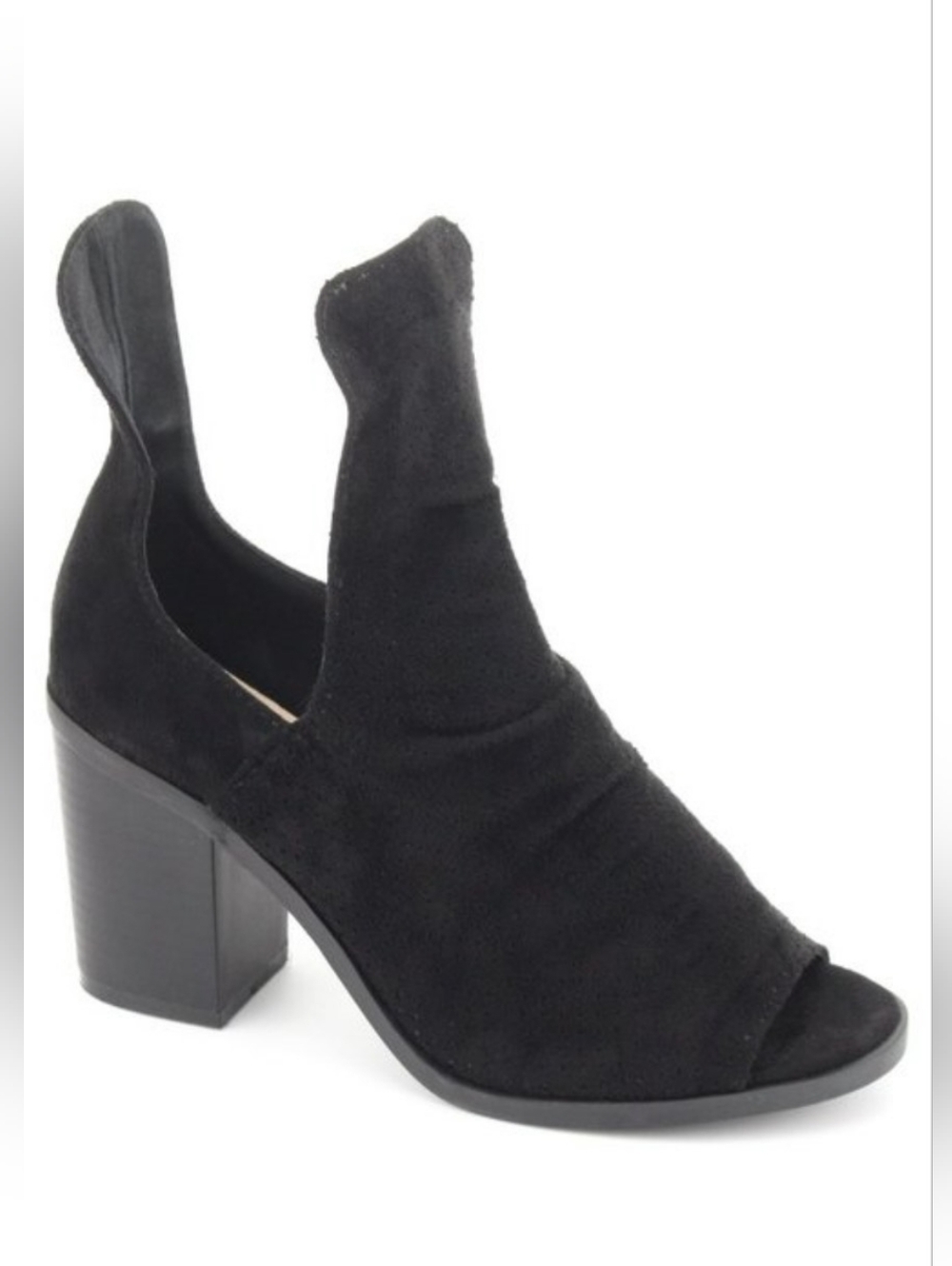 Nature Breeze Black Heeled Peep Toe Booties Women’s sizes 7- 11